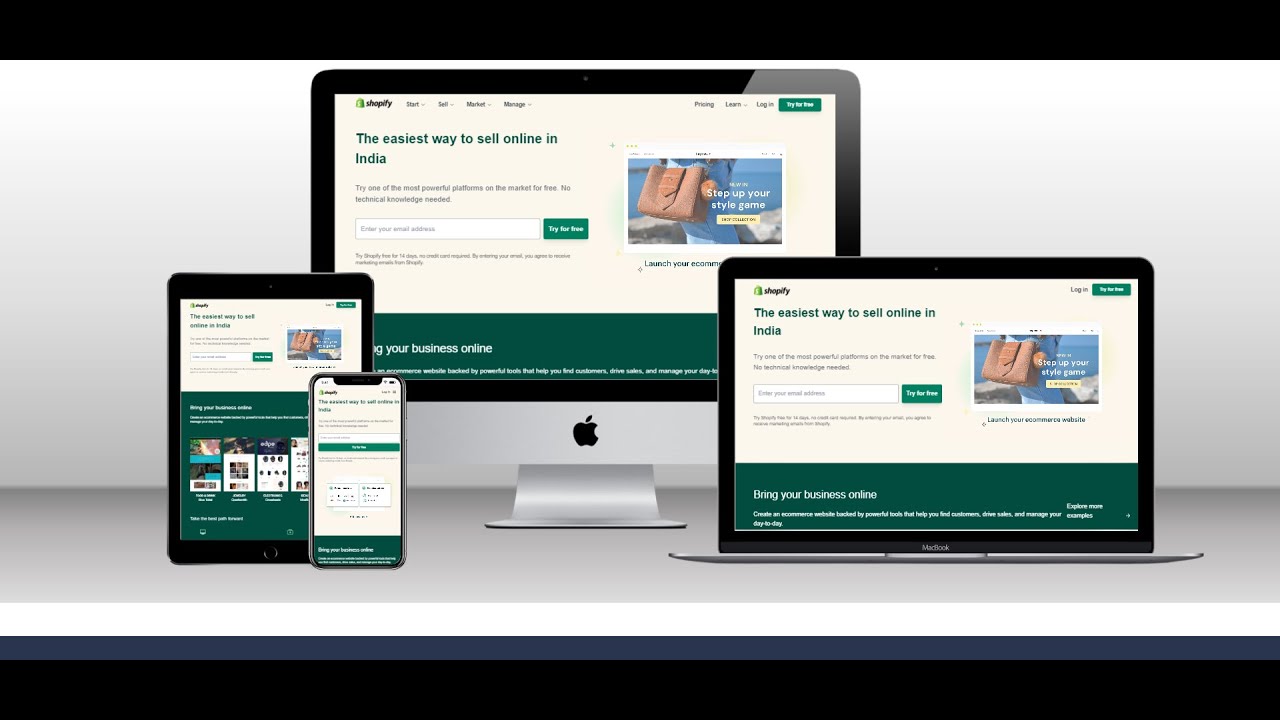 Shopify.com/in Clone using Tailwind CSS