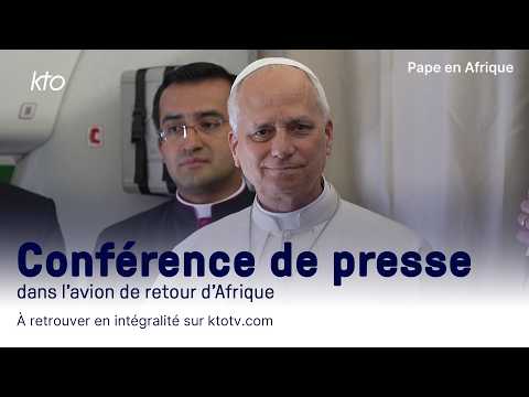 Conférence de presse du pape Léon XIV de retour de son voyage en Afrique