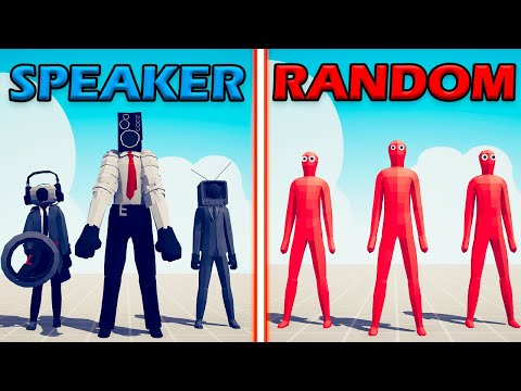 SPEAKERMAN TEAM vs RANDOM UNITS TEAM - Totally Accurate Battle Simulator | TABS