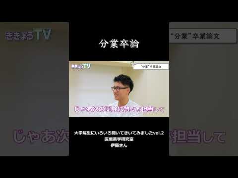 “分業”で取り組む卒業論文とは？