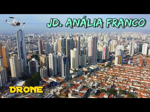 Drone voa no Jardim Anália Franco, bairro nobre da zona leste de São Paulo