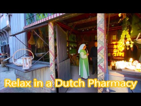 Relax in a Dutch pharmacy. Welcome to Archeon Alphen a/d Rijn. Medieval weekend. Living history.