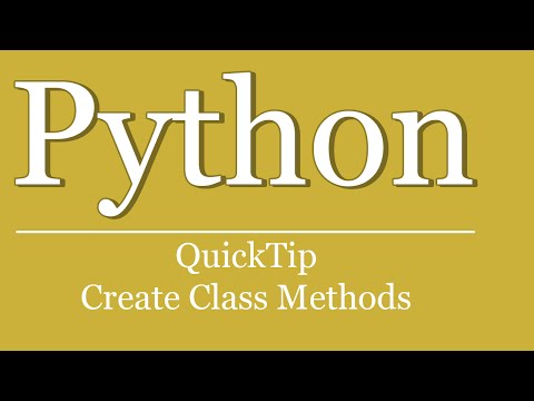 QuickTip #26 - Python Klassenmethoden | Python Tutorial | Scripting | Classmethods