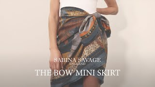 Sabina Savage 135x135cm Silk Twill Scarf: How to tie The Bow Mini Skirt