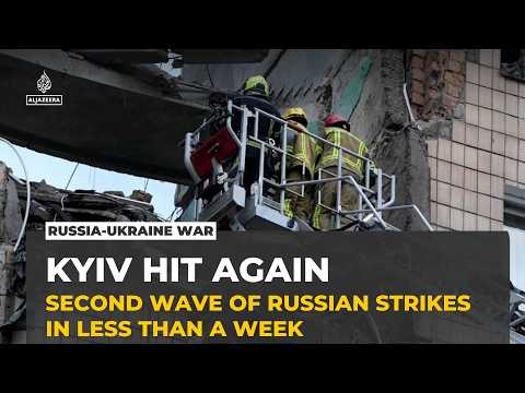 Kyiv hit by second Russian missile barrage in a week as Zelenskyy heads to NATO summit