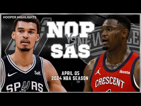 New Orleans Pelicans vs San Antonio Spurs Full Game Highlights | Apr 5 | 2024 NBA Season