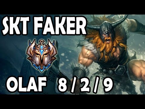 SKT Faker OLAF vs GRAGAS (Jungle) Ranked Challenger Korea