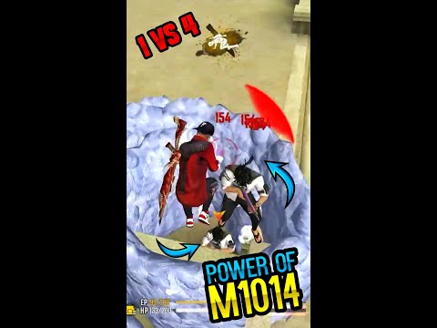 Real Power Of M1014😈 | 1 vs 4 |  Squad Wipe😜  #tamil#freefire#shorts