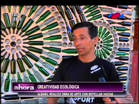Muros artísticos con botellas de vidrio 25-04-16