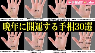 【手相占い】50歳以降の人生後半に運勢が劇的に良くなる!老後に困らない手相30選〜老後安泰・大器晩成・晩年運〜