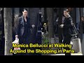 Monica Bellucci At Walking Around The Shopping In Paris
