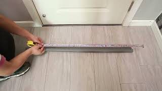 Tesniaca lišta pod dvere s prahom, skladacia čierna