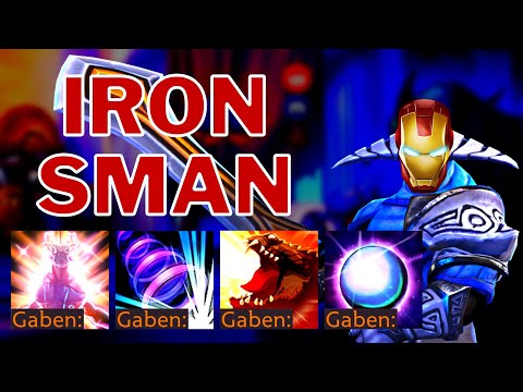 IRON MAN = IRON SVEN, GABEN: PASSIVE 40% DAMAGE DODGE CHANCE /AGHANIM GOD GUIDE ABILITY ARENA DOTA 2