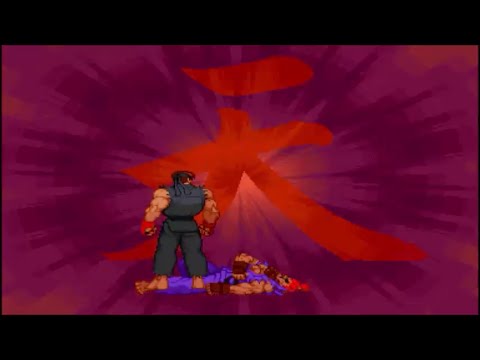 SF Alpha 3 Max - Evil Ryu vs Shin Akuma - Final Battle