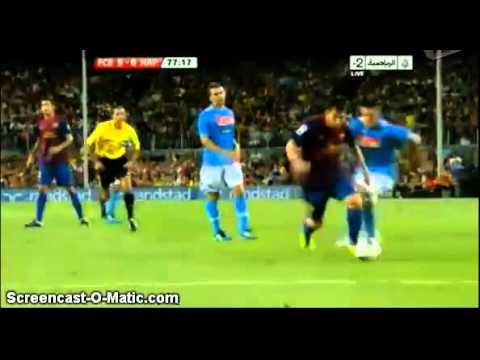 Barcellona Napoli 5 a 0 Goal di Messi numero 2 Trofeo Gamper