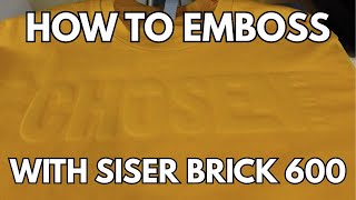 Elevate Your T Shirts With SISER Brick 600! EASY EMBOSS HACK WITH HTV