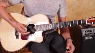 How to PLay Led Zeppelin - Bron-Y-Aur Stomp Inspired  Acoustic Blues Guitar Lesson