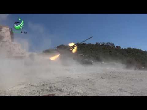 استهداف قاعدة روسية في مرج خوخو في ريف اللاذقية بصاروخ غراد من قبل حركة بيان