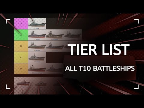 WOWS ALL T10 Battleships Ranked - Tier List