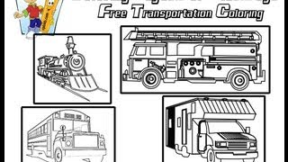 ColoringBuddyMike: Transportation Coloring Pages