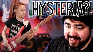 11yo Bassist NAILS Hysteria by Muse Ellen Alaverdyan Rock Musician Reacts 2023 Video