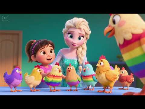 Elsa and Her Daughter Count Rainbow Chicks – A Colorful Counting Song for Kids!
