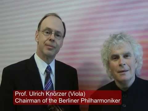 Sir Simon Rattle and Berlin Phil talks chinese: best wishes for BJO Tour!