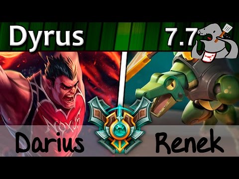 Dyrus - Darius vs Renekton - Top - Master S7 | 8