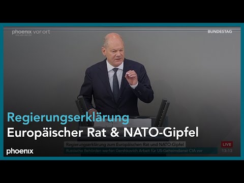 Regierungserklärung: Europäischer Rat u. NATO-Gipfel am 26.06.24