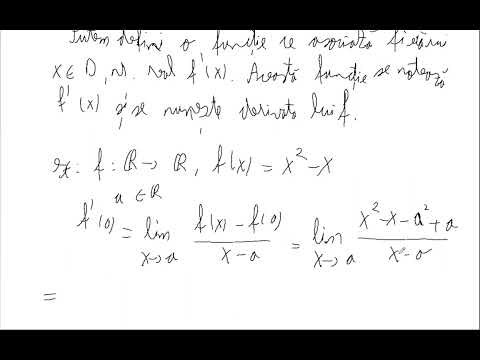 Derivabilitatea pe un interval. Funcția derivată (clasa a 11-a)