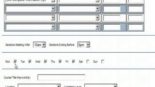 WebAdvisor: Search for Course Sections