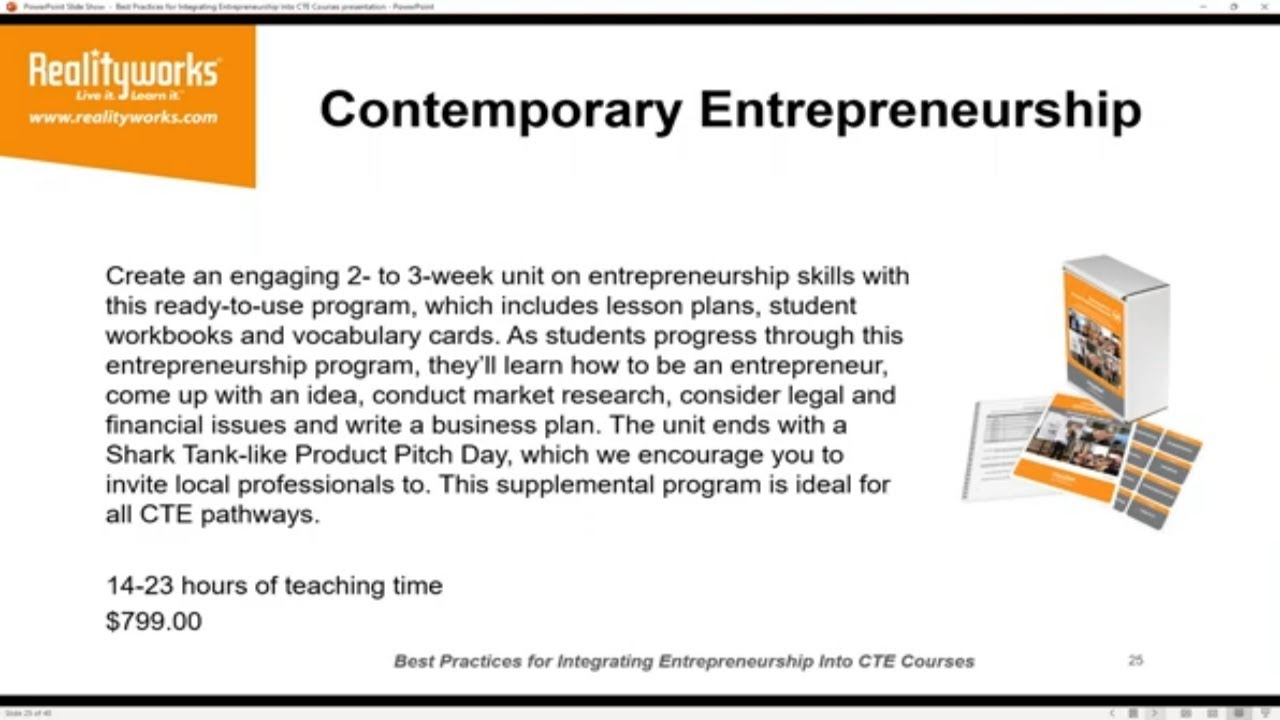 Best Practices for Integrating Entrepreneurship Into CTE Courses