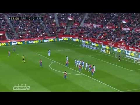 Sporting de Gijón 1-0 Espanyol  Victor Rodriguez goal