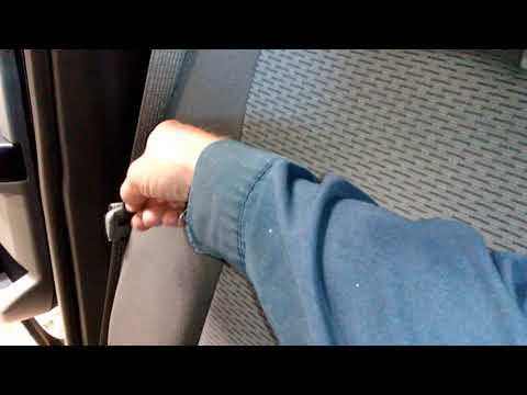 How to lower the rear seat on F250 F350 Ford pickup trucks