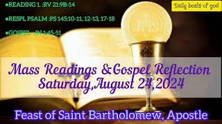 Download Lagu Today's Catholic Mass Readings and GospelReflection|#Thursdaymaass #August24,2024|#masstoday Thumbnail