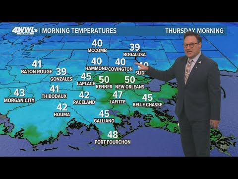 Wednesday 5PM First Weather: Fall temps finally arrives in New Orleans