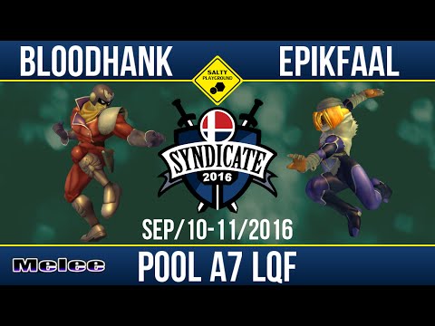 SYN2016 - Bloodhank (Cpt. Falcon) Vs S@W | epikfaal (Sheik) - SSBM Pool A7 Losers Quarter Final