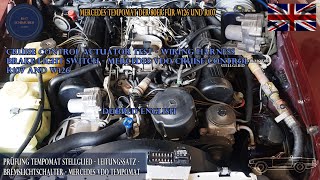 Mercedes R107/W126: Kontrola tempomatu VDO - sterownik, czujnik stop