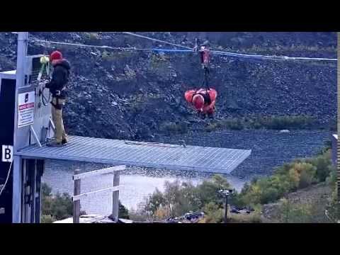 Neil rides the worlds fastest zipline at Zip World Velocity Snowdonia