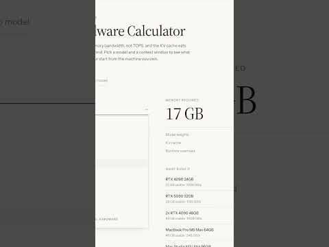 How to Calculate Local AI Hardware Requirements (Free Tool) #Shorts