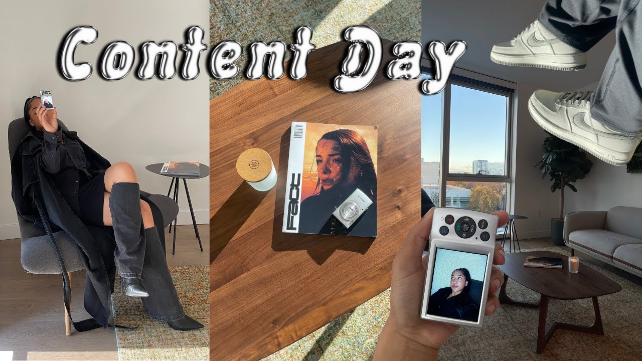 CONTENT DAY VLOG (SKIMS CAMPAIGN, NIKE DEAL, ARMANI BEAUTY VIDEO)