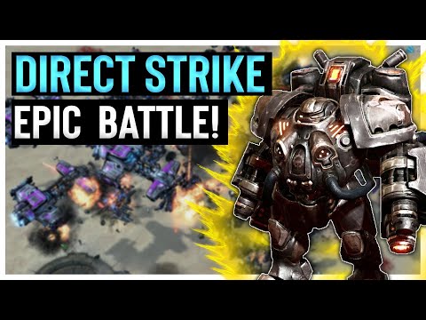We BATTLED for this EPIC Direct Strike win in Starcraft 2!
