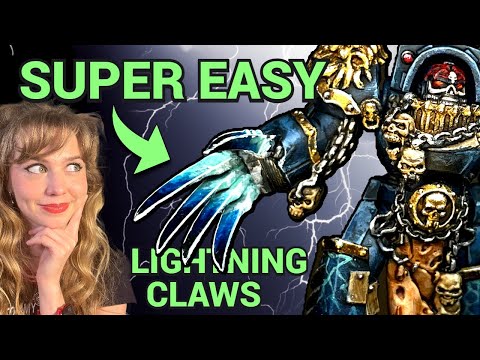 The EASIEST Lightning Claws You WILL Ever PAINT- Warhammer 40k