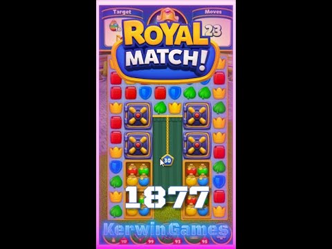 Royal Match Level 1877 - No Boosters Gameplay