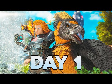 My Greatest SOLO START On Day 1 ARK Survival Ascended!