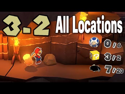 🌠 3-2 Breezy Tunnel - All Collectible Locations - Paper Mario : The Origami King