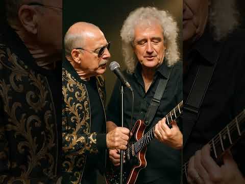 Freddie and Brian, An AI visionary ❤️❤️❤️ #queen #freddiemercury #anotheronebitesthedust #tribute