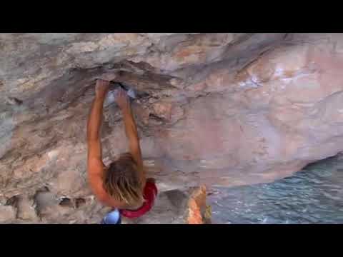 Climbing’s Most Iconic Leap - Es Pontas! #climbing #chrissharma #shorts