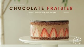 크림이 예술~ 초콜릿 딸기 프레지에 케이크 만들기:Chocolate strawberry fraisier cake Recipe-Cooking tree 쿠킹트리*Cooking ASMR