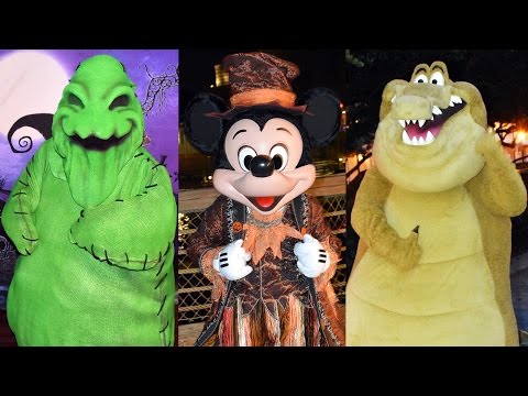 Halloween Character Montage at Walt Disney World 2016, Mickey, Oogie Boogie, Louis, Donald+